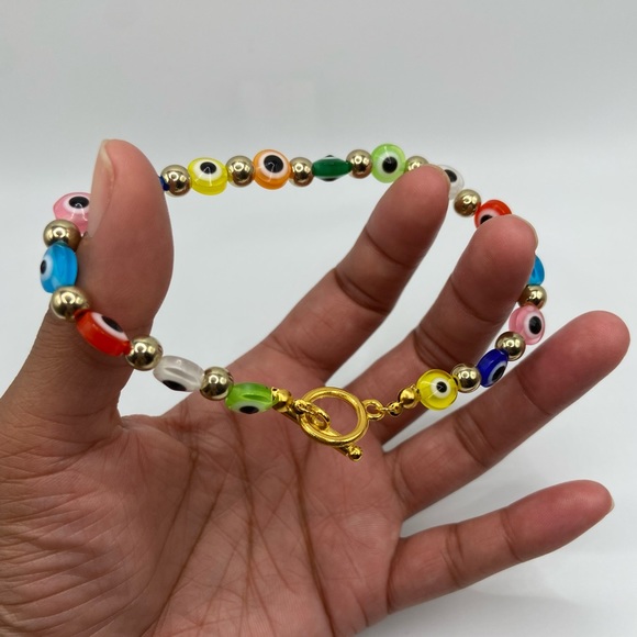 Evil Eye Y2K Inspired Anklet - Picture 5 of 10